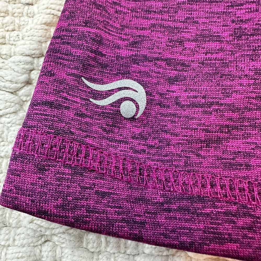 Ideology Womens 1X Purple Space Dye V-Neck Activewear T-Shirt 77986W FA19